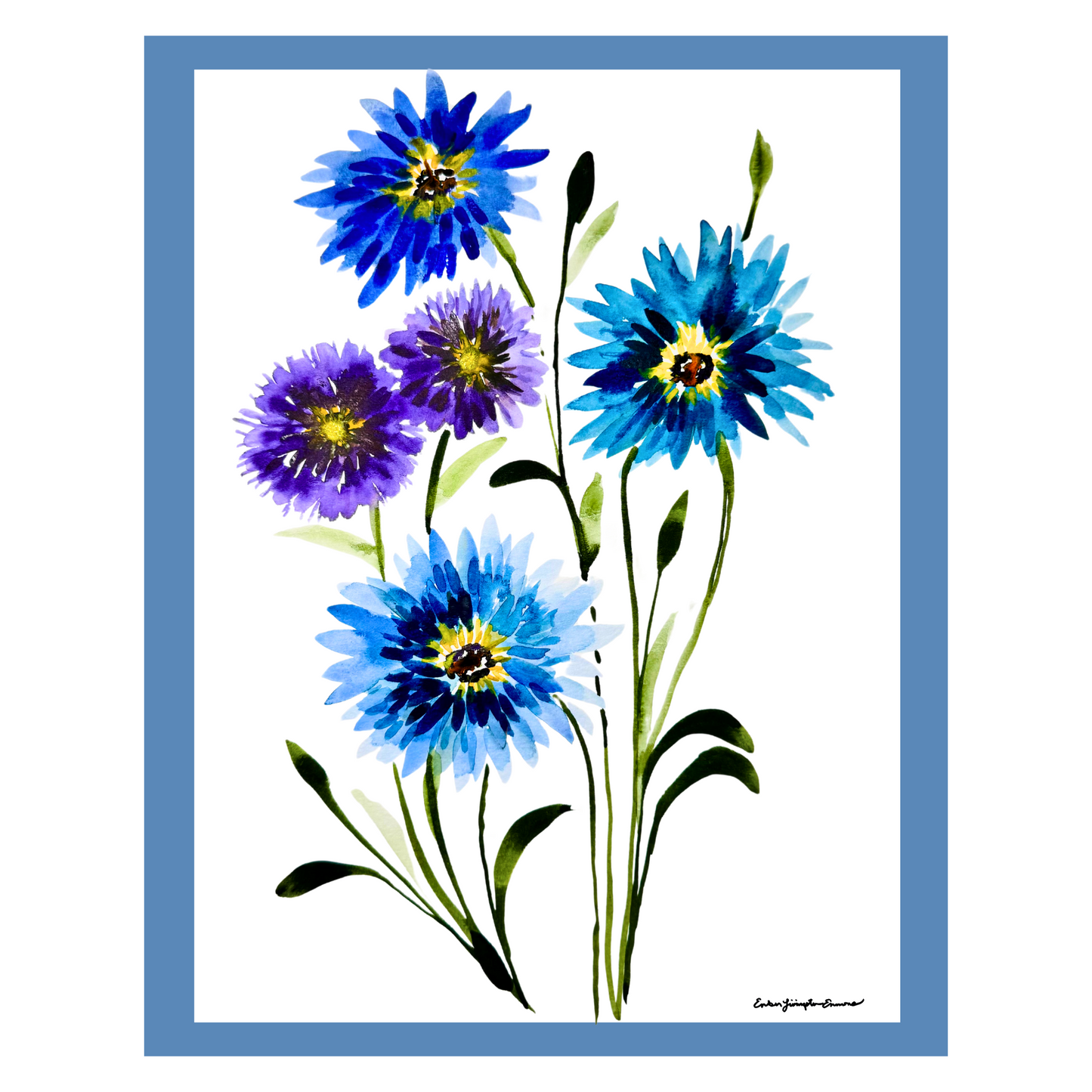 11111 Purple and Blue Dahlias