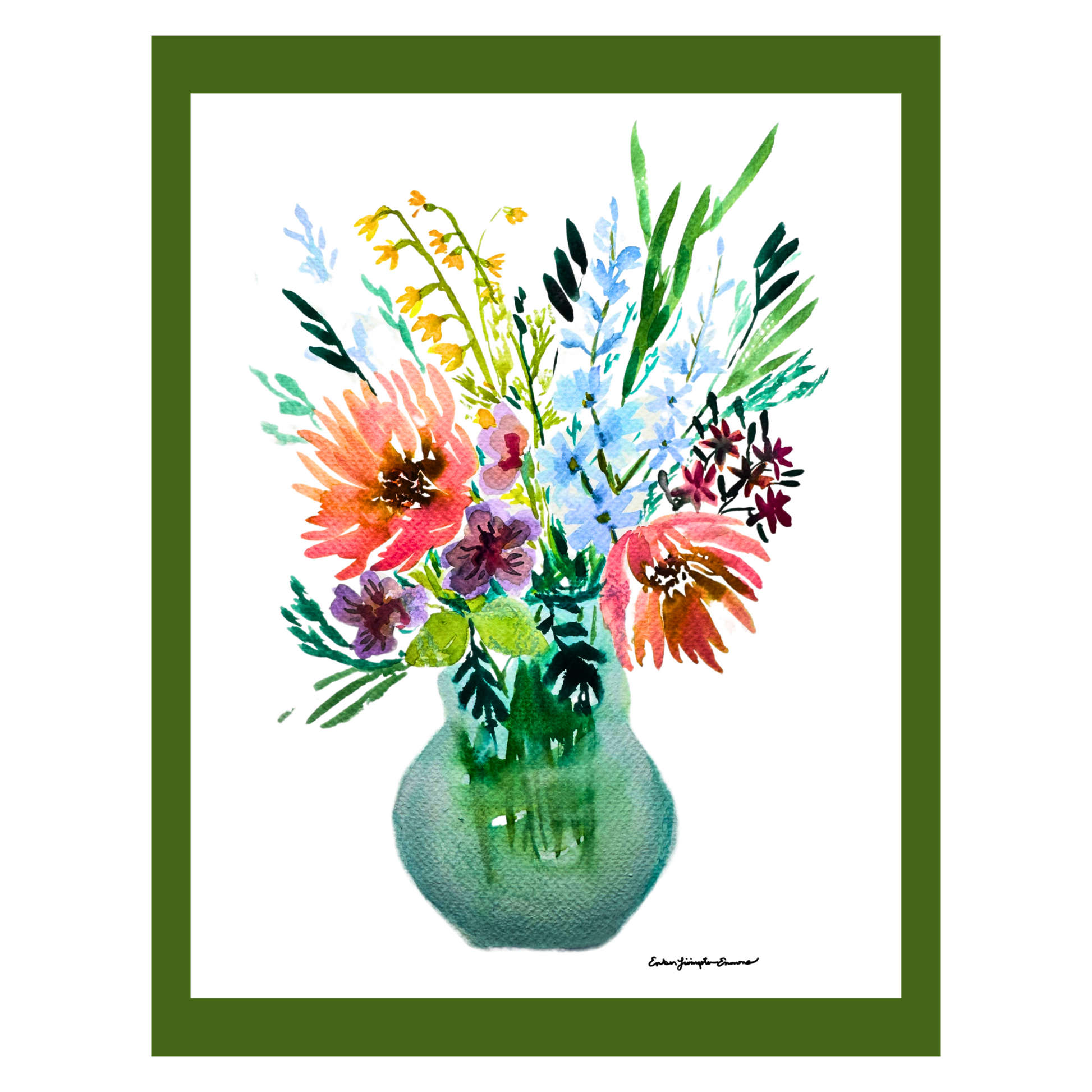 11111 Green Vase