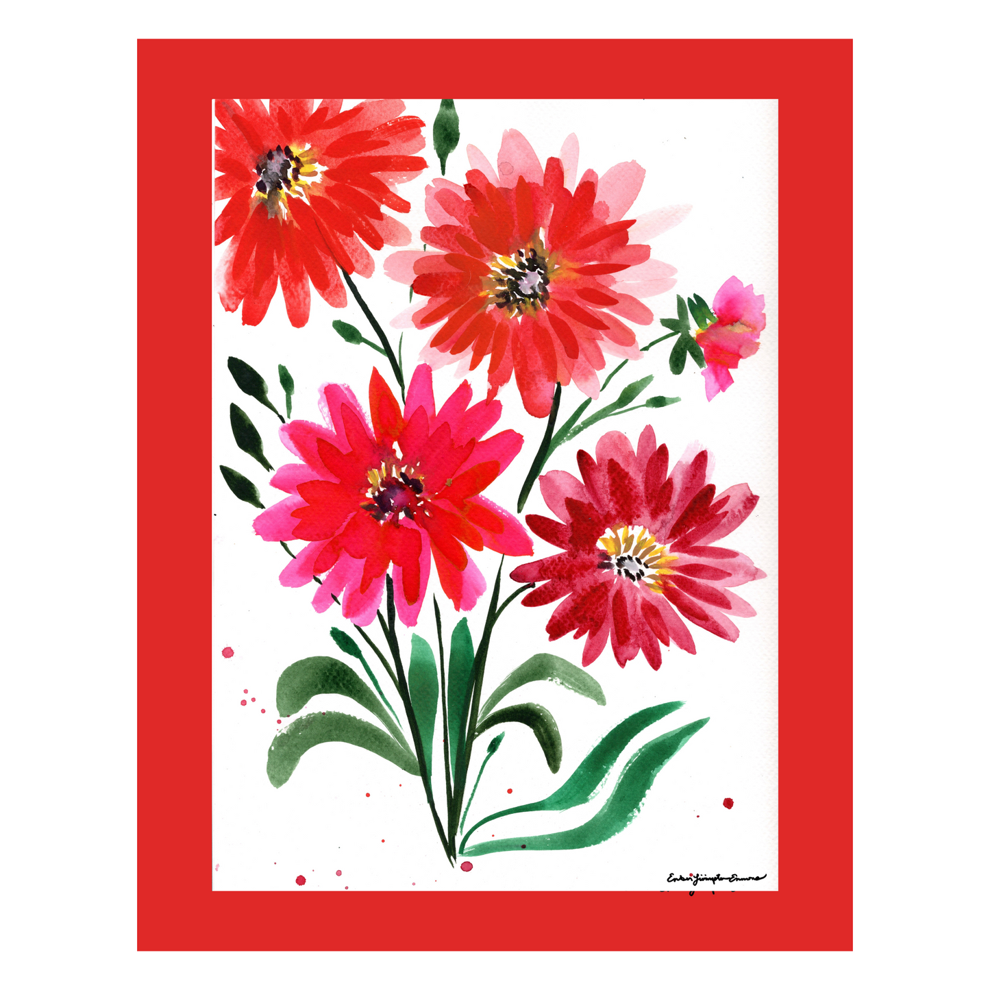 Red Dahlias