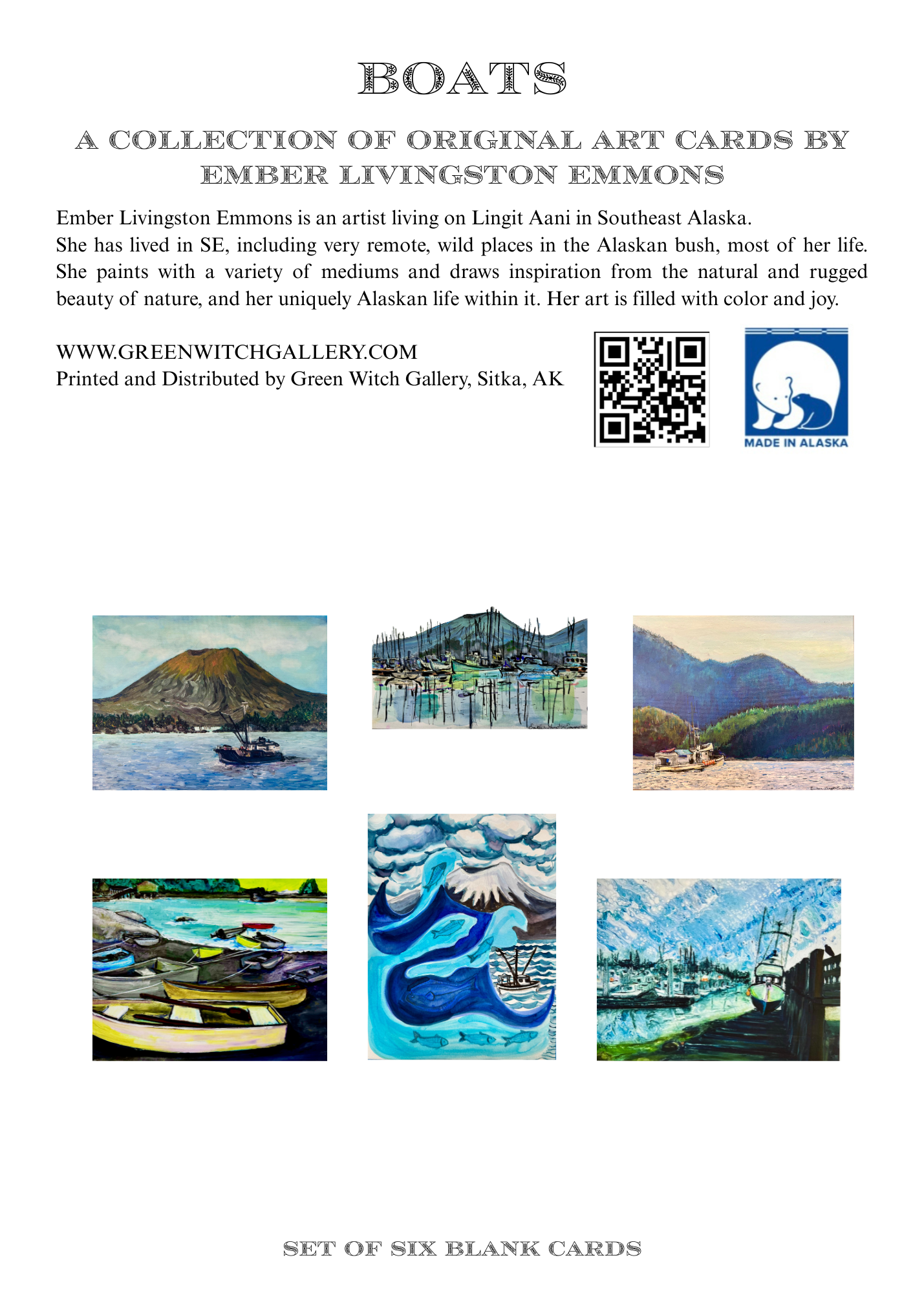 Boats Card Set. $18.00