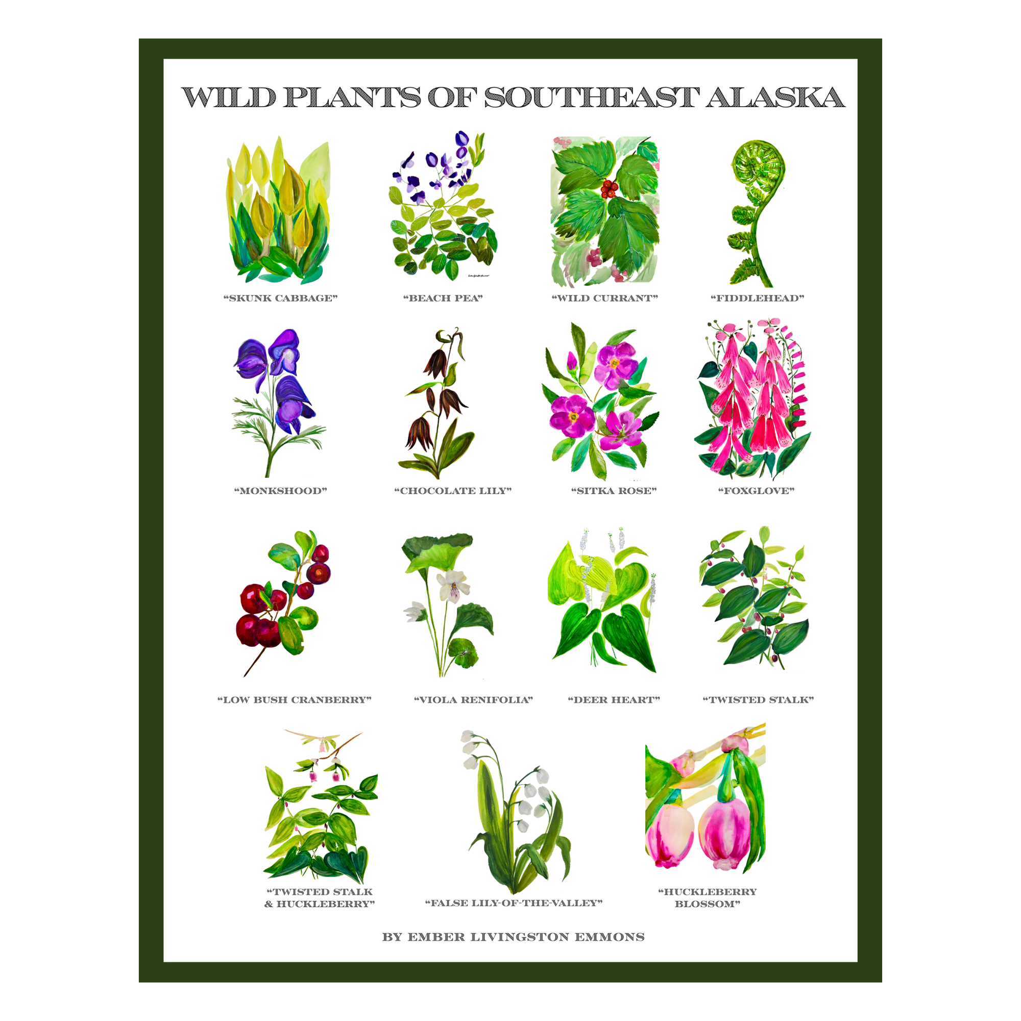 Wild Plants of Southeast Alaska Print