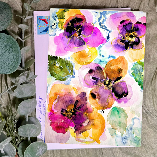 Pansies Greeting Card