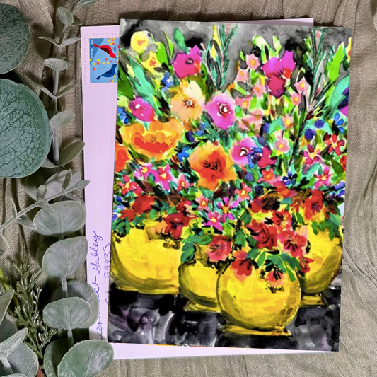 Gold Vessels Greeting Card