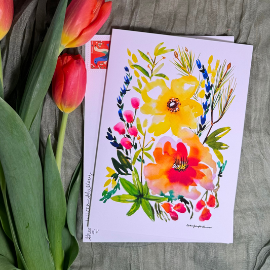 Nurture, Grow, Bloom Greeting Card