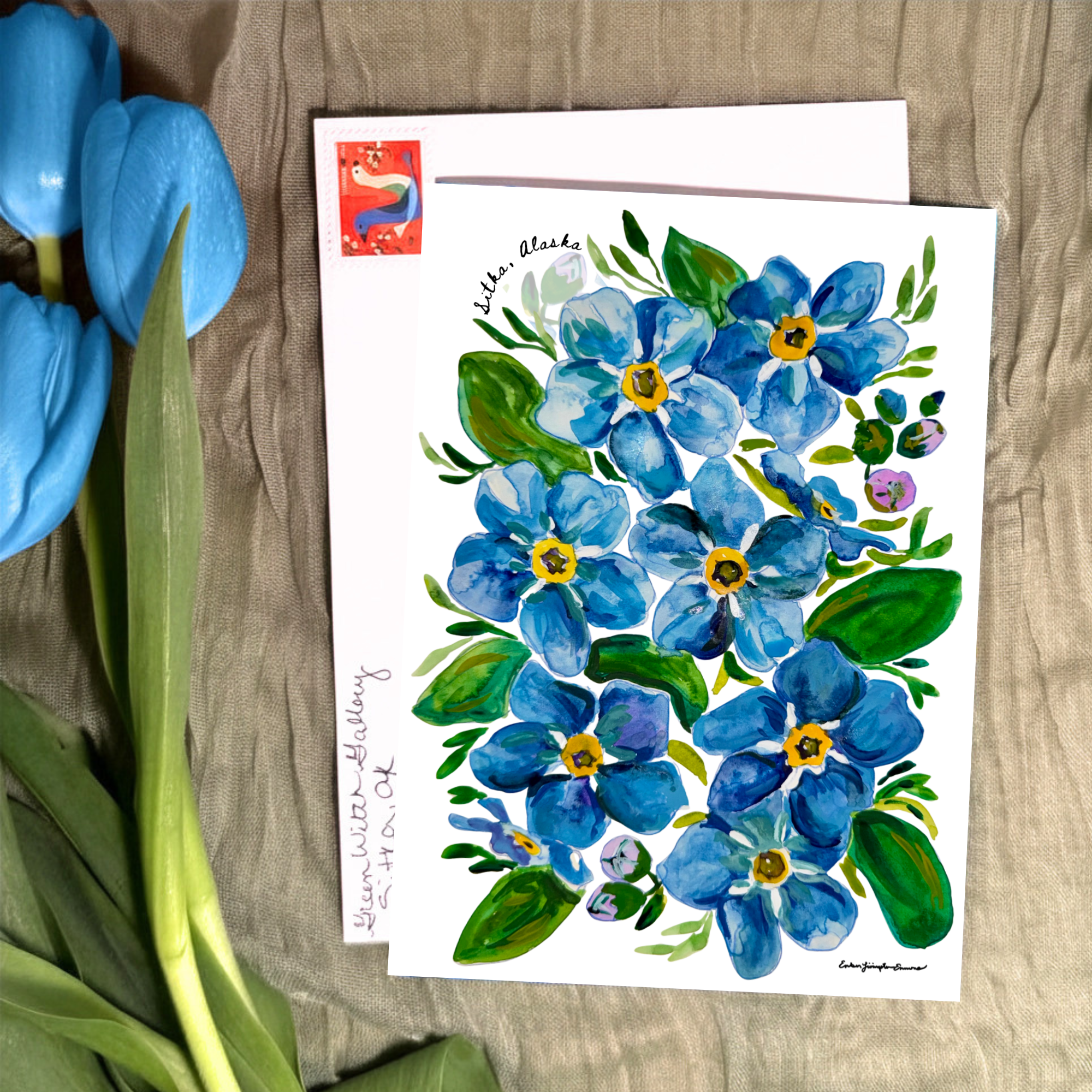 Forget-Me-Nots Greeting Card