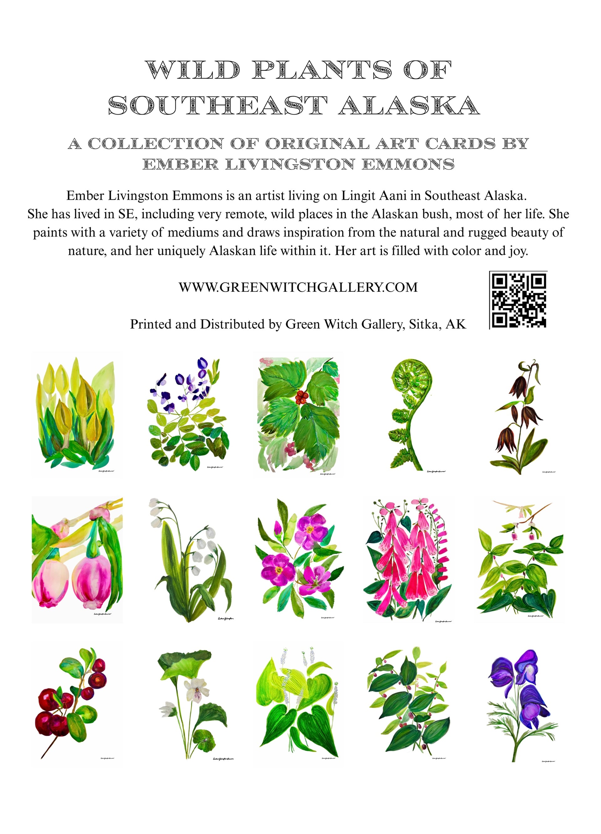 Wild Plants of Southeast Alaska Card Set. $45.00 – Green Witch Gallery