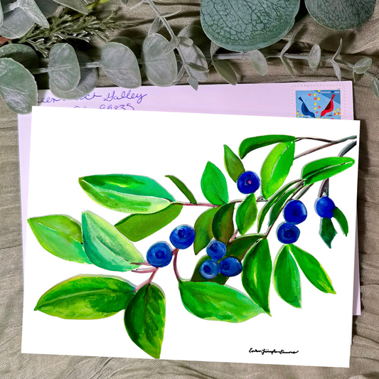 Blueberry Greeting Card