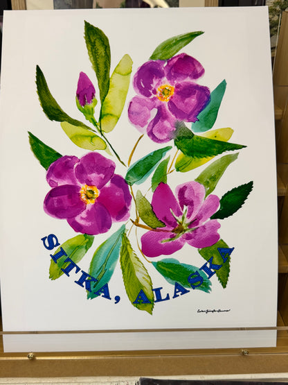 Sitka Rose watercolor floral