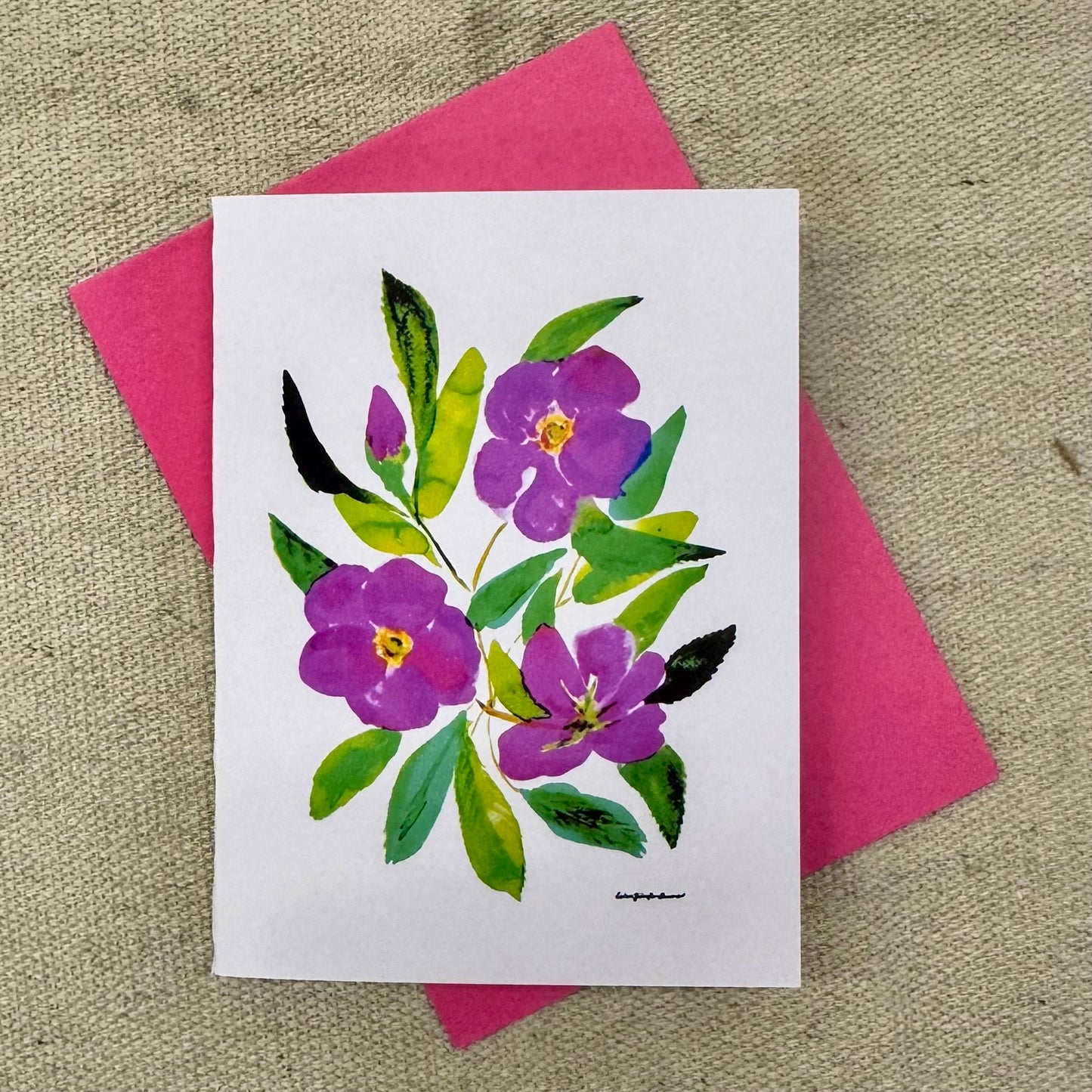 Wild Roses Mini Card