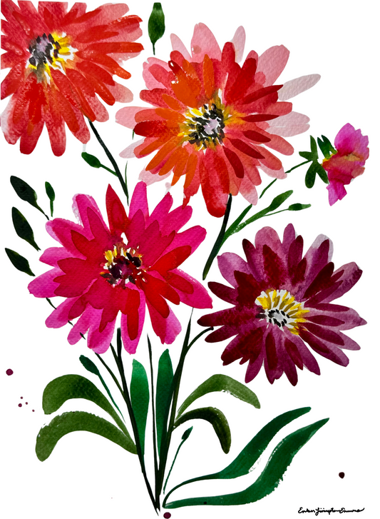 Red Dahlias